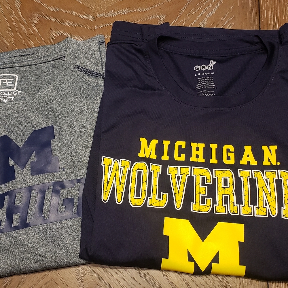 University Michigan 2pc t shirts